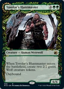 MTG ■緑/英語版■ 《トヴォラーの猟匠/Tovolar's Huntmaster》▲ショーケース▲ イニストラード 真夜中の狩り