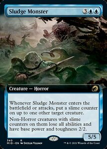 MTG ■青/英語版■ 《ヘドロの怪物/Sludge Monster》★拡張アートFOIL★ イニストラード 真夜中の狩り