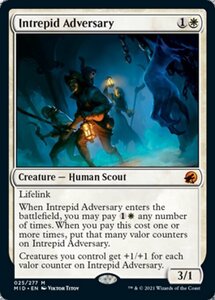 MTG ■白/英語版■ 《剛胆な敵対者/Intrepid Adversary》★FOIL★イニストラード真夜中の狩り MID