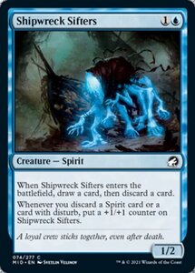 MTG ■青/英語版■ 《難破船の選別者/Shipwreck Sifters》★FOIL★イニストラード真夜中の狩り MID