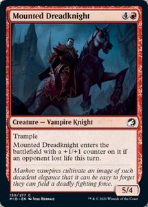 MTG ■赤/英語版■ 《馬上の戦慄騎士/Mounted Dreadknight》★FOIL★イニストラード真夜中の狩り MID