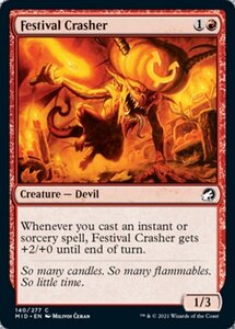 MTG ■赤/英語版■ 《祭り壊し/Festival Crasher》★FOIL★イニストラード真夜中の狩り MID