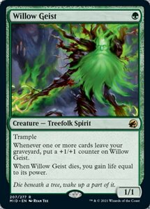 MTG ■緑/英語版■ 《柳の霊/Willow Geist》★FOIL★イニストラード真夜中の狩り MID