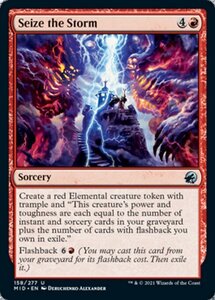 MTG ■赤/英語版■ 《嵐の捕縛/Seize the Storm》★FOIL★イニストラード真夜中の狩り MID