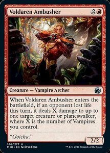 MTG ■赤/英語版■ 《ヴォルダーレンの伏兵/Voldaren Ambusher》★FOIL★イニストラード真夜中の狩り MID