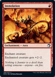 MTG ■赤/英語版■ 《炎の供犠/Immolation》★FOIL★イニストラード真夜中の狩り MID