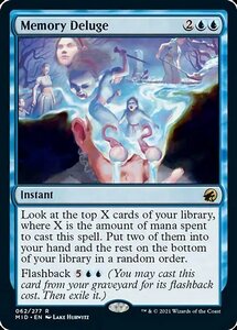 MTG ■青/英語版■ 《記憶の氾濫/Memory Deluge》★FOIL★イニストラード真夜中の狩り MID