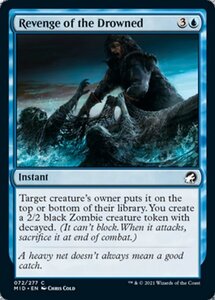 MTG ■青/英語版■ 《溺死者の逆襲/Revenge of the Drowned》★FOIL★イニストラード真夜中の狩り MID