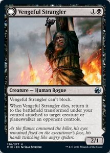 MTG ■黒/英語版■ 《復讐に燃えた絞殺者/Vengeful Strangler》★FOIL★イニストラード真夜中の狩り MID