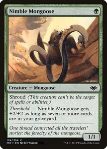 MTG ■緑/英語版■ 《敏捷なマングース/Nimble Mongoose》★FOIL★モダンホライゾン　MH1