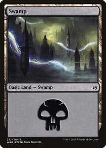 MTG ■土地/英語版■ 《沼/Swamp》★FOIL★ 灯争大戦 WAR