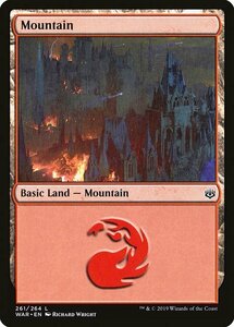 MTG ■土地/英語版■ 《山/Mountain》★FOIL★ 灯争大戦 WAR