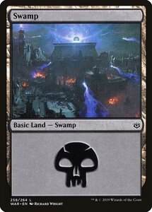 MTG ■土地/英語版■ 《沼/Swamp》灯争大戦 WAR