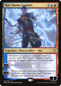 MTG ■金/英語版■ 《嵐の伝導者、ラル/Ral, Storm Conduit》 灯争大戦 WAR