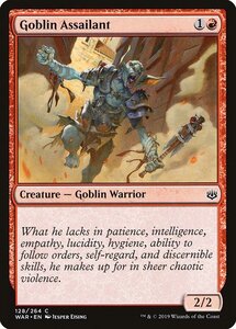 MTG ■赤/英語版■ 《ゴブリンの通り魔/Goblin Assailant》灯争大戦 WAR