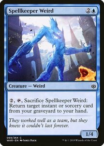 MTG ■青/英語版■ 《呪文持ちの奇魔/Spellkeeper Weird》灯争大戦 WAR