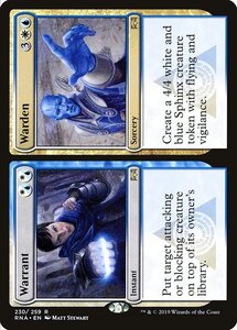 MTG ■金/英語版■ 《万全+番人/Warrant+Warden》ラヴニカの献身 RNA