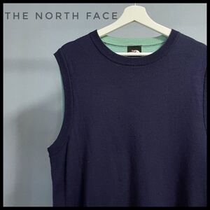 THE NORTH FACE ザノースフェイス 紫 ニットベスト セーター ノースリーブ パープル ゆうた ゆるだぼ