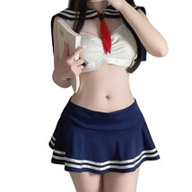 可愛い セーラー服 学生服 コスプレ衣装 ビキニ セクシーランジェリー ベビードール ナイトウエア RT587/M_画像8