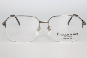 【新品・未使用】大きいサイズ ジャック・ポワリェ JACQUES POIRIER TITAN-P JP-4004S COL 3 グレー IP 57□16 140 MADE IN JAPAN H-9