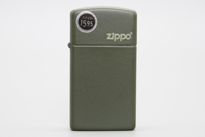 【未使用品】希少品 1627 ZIPPO LOGO ダークグリーン スリム F XIV RRADFORD.PA