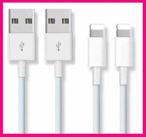 【送料無料:2本:iPhone:USBケーブル】★Lightning 充電ケーブル:スマホ:USB ケーブル 充電 充電器：ライトニング アイフォン アイホン