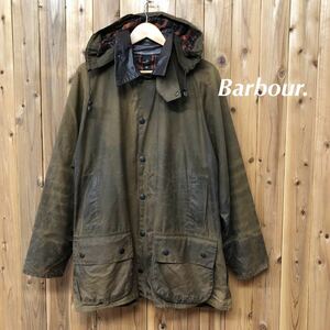 英国製 /Barbour.◇BEAUFORT/バブアー ビューフォート オイルドジャケット 裏タータンチェック フード着脱可 アウター アウトドア メンズ44