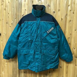 90's /Columbia コロンビア ダウンジャケット アウター 登山 中綿 肉厚 防寒着 コード調整 アウトドア USA古着 メンズ3L 大きいサイズ