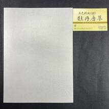 新料紙 牡丹唐草 25枚 半紙 仮名加工紙 細字　書道用紙 作品用紙 文房四宝 書道 中字 仮名文字 まとめ売り 書道半紙 美術 ペン字 毛筆 新品_画像9