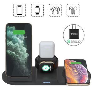 Qiワイヤレス急速充電器 スマホ2台同時に充電可能
