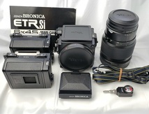 ZENZA BRONICA ゼンザブロニカ ETR Si ボディ レンズ フィルムバック2個 ファインダー タイマー MACRO ZENZANON-E 100mm F4 中判カメラ _画像1