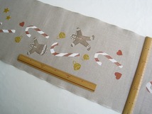 ドイツ製リネンバンド 幅28ｃｍ 刺繍用麻布 キャンディケイン_画像2