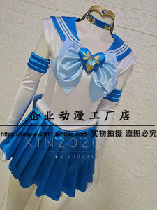  Pretty Soldier Sailor Moon / Mercury Leotard lustre Spandex costume play clothes manner ( wig shoes optional )