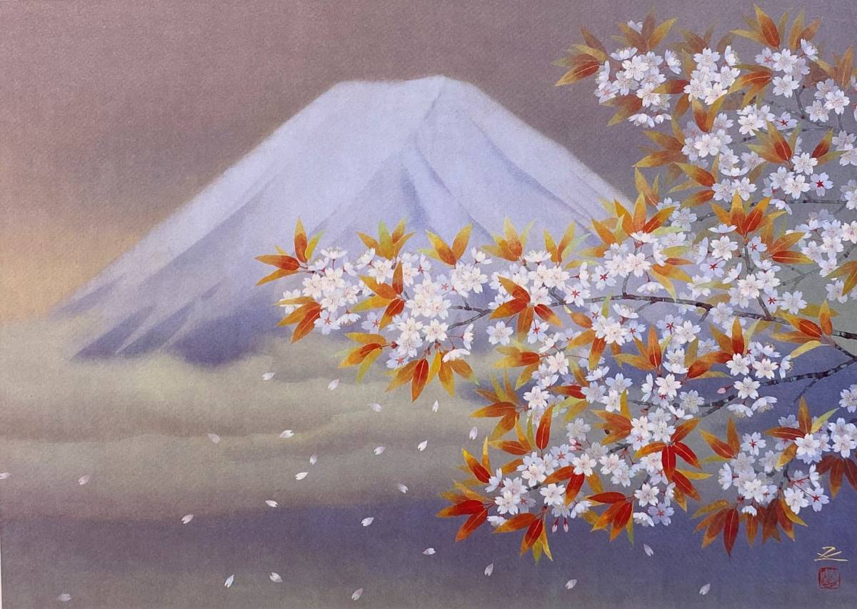 Tadashi Shimura, Fuji de primavera, pinturas raras de libros de arte, Artículo nuevo de lujo y enmarcado., Buen estado, envío gratis, cuadro, pintura japonesa, otros