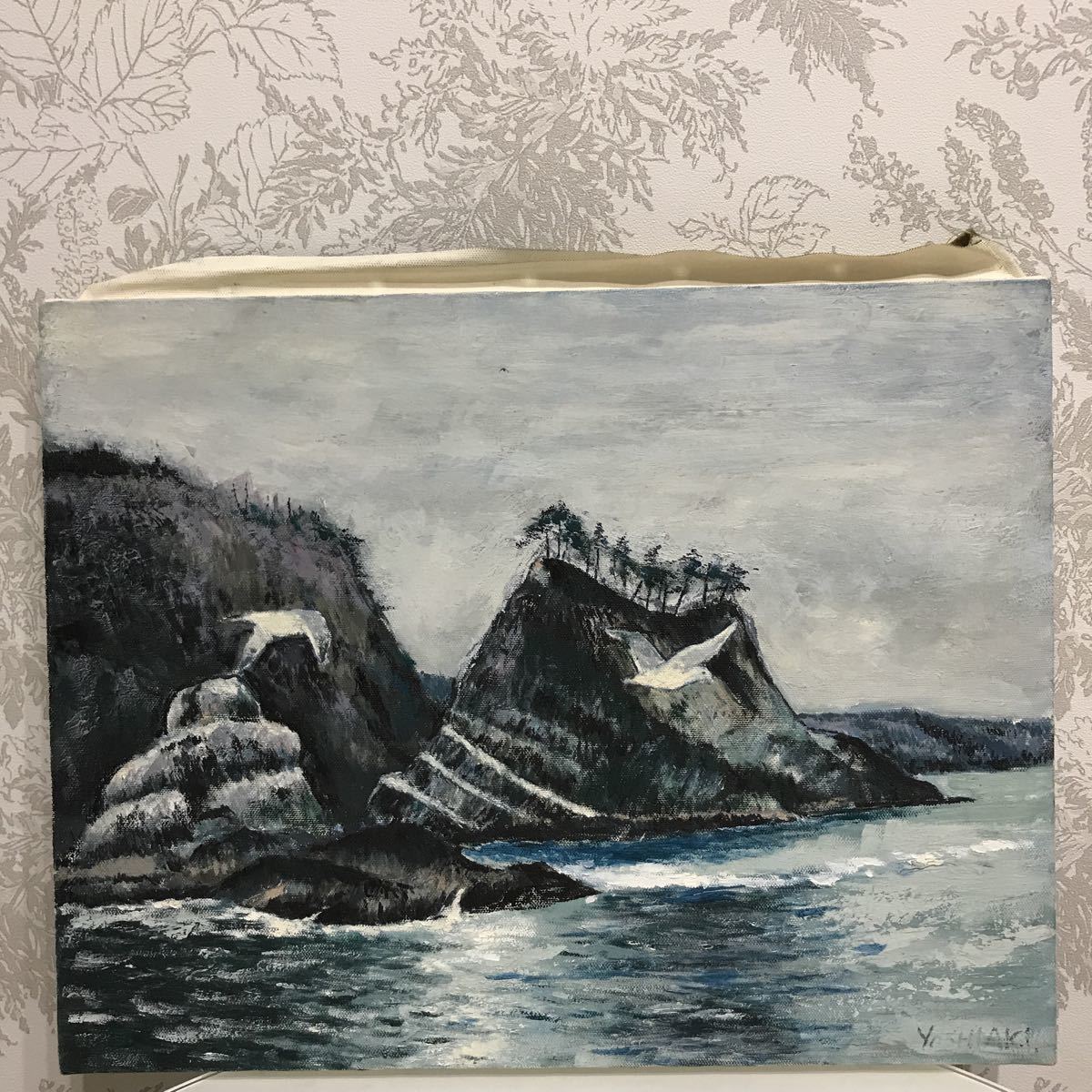 原创油画★三陆海岸净土滨F6, 绘画, 油画, 自然, 山水画