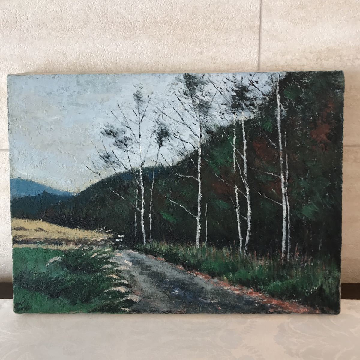 Pintura al óleo original ★ Kaida Birch Forest F4, Cuadro, Pintura al óleo, Naturaleza, Pintura de paisaje