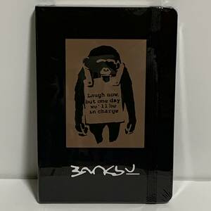 バンクシー 展 日本 限定 ノート 罫線 ハードカバー ゴムバンド付き Banksy モンキー Laugh now 天才か反逆者か/ 未開封品