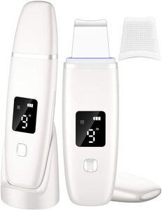 2021新開発 ウォーターピーリング 超音波 防水 ピーリング 美顔器 超音波ピーリング EMSマッサージ (ホワイト)