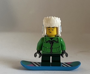 即決 新品 未使用　レゴ LEGO ミニフィグ ミニフィギュア　シティ　スノーボードを楽しむ男の子　すにーボーダー　子ども