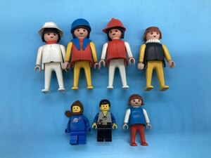 【A25330089】ゲオブラ　geobra 1974 1981 人形　LEGO レゴ など7体　レトロ　昭和