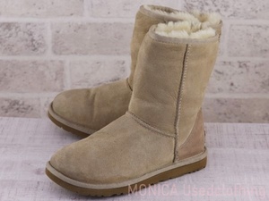 MH532◆キッズ【UGG australia】ムートンブーツ 生成り 22cm