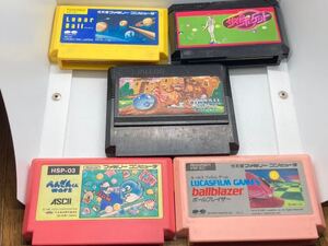 ボールゲームセット(ボールブレイザー、ピンボールクエスト、ぺんぎんくんwars)/ファミコン FC ゲーム ソフト まとめ★送料無料 除菌清掃