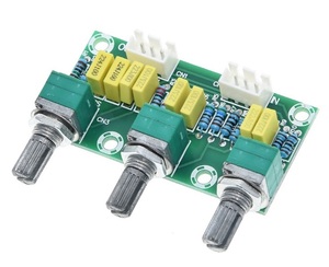 ステレオ トーン コントロール ボード 低音 高音 ボリューム 基板 送料無料（オーディオ サウンド DAC RCA AUX USB イコライザー）、