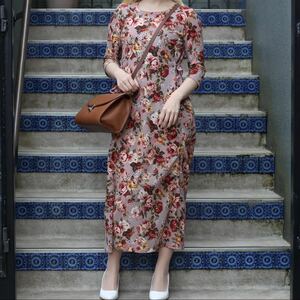 INGEBORG FLORAL PATTERNED ONE PIECE/インゲボルグ花柄ワンピース