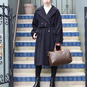 Max Mara WOOL BELTED COAT MADE IN ITALY/マックスマーラウールベルテッドコート