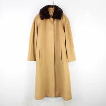 Aquascutum CASHMERE100% MINK FUR COLLAR BALMACAAN COATアクアスキュータムカシミヤ100%ミンクファー襟ステンカラーコート_画像3