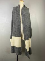 CHANEL COCO MARC CASHMERE100% BICOLOR MUFFLER MADE IN GREAT BRITAIN/シャネルココマークバイカラーカシミヤ100%マフラー_画像2