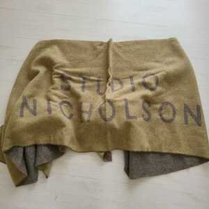 新品タグ付き♪人気希少レア JOURNAL STANDARD ジャーナルスタンダード購入 STUDIO NICHOLSON ニコルソン WOOL THE LOGO ストール マフラー