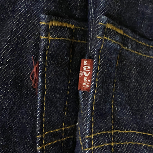 W31 珍品 赤タブ2枚 濃紺 90s USA製 ビンテージ リーバイス Levis 501 デニムパンツ L34 98年 レア アメリカ製 ジーンズ vintage 524 501XX