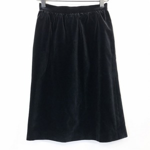 LA MODE ROPEla mode Rope [B79/H86/T155] lady's velour another . skirt A line made in Japan cotton 100%( lining : nylon × cupra ) black 